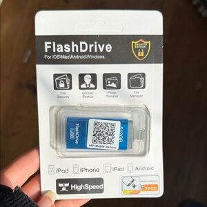512GB Blue FlashDrive for iOS, Mac, Android, Windows